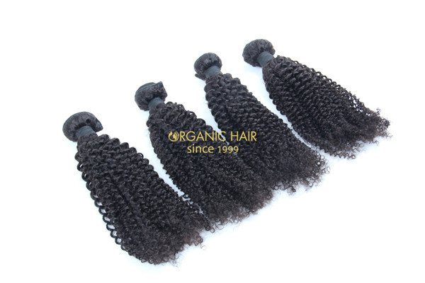 Afro kinky curly virgin brazilian remy hair extensions 